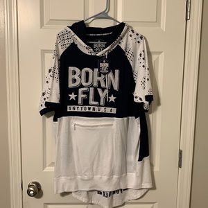 Born Fly Anytown USA Scatter Hoody Tee / NWT